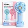 Hokiit Hand Fan Rechargeable ,Mini Fan ,Small Fan Portable Mini Hand Fan with 3 Speed & 1200 mah battery 