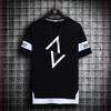 KASPY Men Printed Round Neck Polyester Black T-Shirt