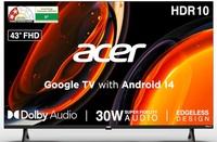 Acer 108 cm (43 inches) Ultra I Series FHD Smart LED Google TV AR43FDJGU2841BD (Black) 2025 Model