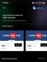 Cred: MAKEMYTRIP TRAVEL GIFT CARDS @ 80% OFF (For Rail, Cab, Bus bookings)