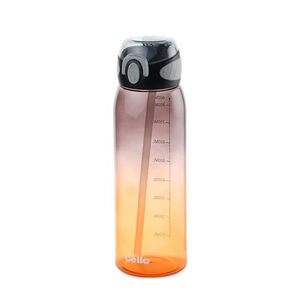 CELLO Inspire Large Sipper Water Bottle, 900ml Black | Food Grade, Leakproof, Easy to Carry | Gym Straw Water Bottle For Fitness, Office, School, Sports, Picnic, Travel & Outdoor Hydration