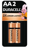 Duracell Alkaline AA Battery, pack of 2. (14.5/ count)