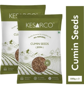 Kesarco Cumin Seeds Whole 1kg (500gx2) (Jeera Sabut)
