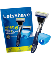 Bigbasket | Let's Shave - upto 80% Off | Pro 6 Plus Shaving Razor For Men | 6 Blade Razor Set