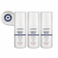 (Pack Of 3) AQUERIA Multi Active Underarm Roll On | 5.5% AHA BHA, Niacinamide - Aqua Fragrance Deodorant Roll-on  -  For Men & Women 