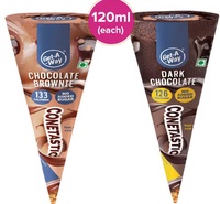 Check out Get-A-Way Dark Chocolate Ice Cream Cone & Get-A-Way Chocolate Brownie Ice Cream Cone on Instamart