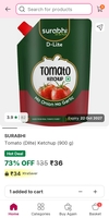 Surabhi Tomato ketchup - 900 grams @ 36 Rs. || No onion no garlic || Mumbai available 