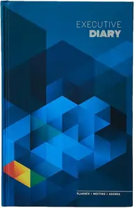 amazon basics Undated Hard Bound Diary  240 Pages (Blue)