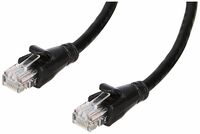 amazon basics RJ45 Cat-6 Ethernet Patch/LAN Cable for Personal Computer - 3 Feet (Black)