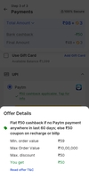 FK GROCERY * PAYTM || 50 off on 59 or get 50 voucher for recharge or bill payment 