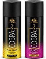 ST-JOHN Cobra Daytime and Juicy Deodorant Spray for 150ml Each Deodorant Spray  -  For Men & Women on Flipkart