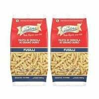 Gustora Fusilli Pasta Combo Pack Of 2 I Durum Wheat Semolina I Rich In Protein & Fibre I Zero Cholesterol I Cooking Time 10 Min I Vegetarian Pasta - (500 Gm X 2)
