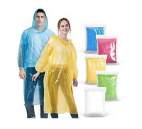 Unisex adult disposable raincoat (pack of 2)