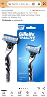 Gillette Mach 3, Shaving Razor For Men at Rs.125[Apply 50% Coupon]