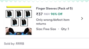 Finger Sleeves Pack of 5 