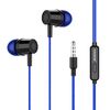 Kratos E02 Blue Wired Earphones with 3.5mm Jack in-line Mic Control for Clear Calling & Music, Multi-Functional Controller,Sweat Resistant,Comfort Fit Wired Ear Phones,Compatibility with All Mobiles