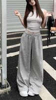 Gmgm regular fit women grey trousers