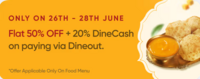 Haldiram - Flat 50% OFF + 20% DineCash