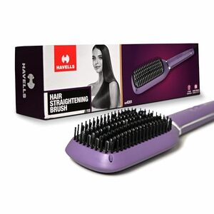 Havells Keratin Infused Hair Straightener Brush With Temperature Control 
