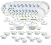 La Opala Diva Classique Collection Opal Glass Crocke | Dinner Set 53 pcs 