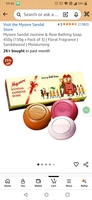Mysore Sandal Jasmine & Rose Bathing Soap 450g (150g x Pack of 3) | Floral Fragrance | Sandalwood | Moisturising