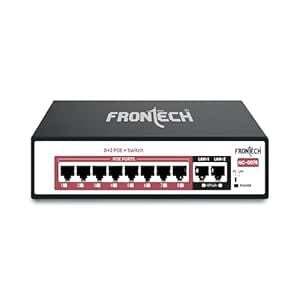 Frontech 8+2 Port PoE+ Switch | 120W PoE | 8×10/100 Mbps PoE Ports + 2 Uplink Ports 
