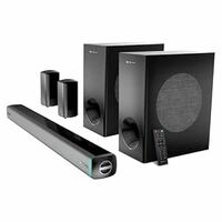 ZEBRONICS Juke bar 9550 pro 5.2 Soundbar (625 Watts), Dolby Audio, Dual Wireless Subwoofer & Wired Satellite, BT v5.3, HDMI ARC, Optical, Powerful Bass, RGB LED Lights, Wall Mountable, Silver 
