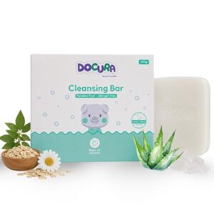 ₹1 Sample | Docura Baby Cleansing Bar | pH 5.5 Soap-Free | 1 Pack
