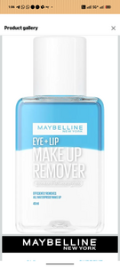 Maybelline New York Biphase Eye + Lip Makeup Remover, 2X More Effective and Fragrance Free Easy to Use Makeup Remover, Water-proof Make-up Remover With Addition of Pro-Vitamin B5 | 40 ml