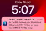 Bajaj ₹20 CB on ₹500x3 CC Bill Payment