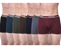 (Pack Of 7) Dollar Bigboss Men's Solid Cotton Trunk