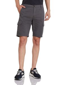 
Amazon Brand - Symbol Men's Cotton Cargo Regular Fit Shorts | Casual Chinos Lt Grey_ Size 28