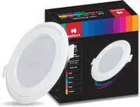 [ Mrp Error ] Pack of 4 Havells Polycarbonate Luna 6W Downlight for Junction Box Round | Colour - Pink |3 inch Cutout, 22mm Height | High Voltage Protection Upto 4KV | 
