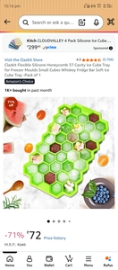clazkit silicon ice tray hexagonal