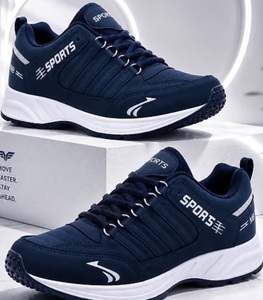 ducking mens sports running shoes blue