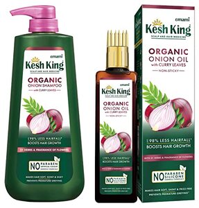 Kesh King Ayurvedic Onion Shampoo 600ml & Kesh king Ayurvedic Onion Oil 200ml
