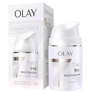 Olay 7in1 Ultra-light Gel Moisturizer | Niacinamide, Vitamin C, Collagen Peptides | Fights 7 Issues for Smooth & Glowing Skin | Normal to Oily Skin | Dermatologically Tested | Non Comedogenic | 50g

