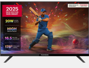 Thomson 60 cm (24 inch) HD Ready LED TV with 20W Sound Output | 2 Speakers | Wide View Angle| Vivid Color | Bezel Design | Sports Mode (24TM2490-25)