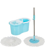 (oos now) Raxon Innovation Stainless Steel Microfiber Floor Cleaning Spin Mop with Removable Washable Cleaning Pad and Integrated Water Mechanism for Floor, Multicolour