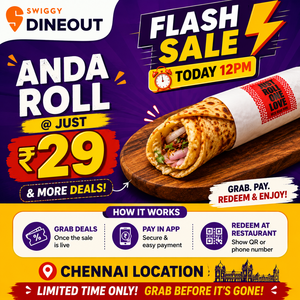 Swiggy Dineout Flash Sale: Anda Roll at Just ₹29