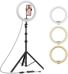 Tygot 10" Ring Light + 7ft Tripod — YouTube & Reels Setup
