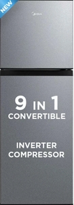 Midea 233L Frost Free Double Door Top Mount 2Star convertible Refrigerator
