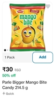 Parle bigger mango bite candy 214.5g