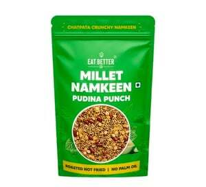 Eat Better Co - Millet Namkeen - Pudina Punch - Roasted Healthy Snacks 100gm - No Palm Oil on Instamart