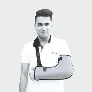 p+care Comfort Arm Sling for Shoulder and Arm Support | For Fractures, Sprains, Dislocations & Post-Surgery Recovery | Prevents Movement | Reduces Strain | For Right & Left Arm 