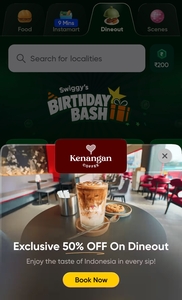 Swiggy Dineout: Get Flat 50% OFF at Kenangan Coffee