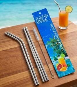 Rs 32, tainless Steel Straws Pack of 5, Reusable ,Environment Friendly, with cleaning brush , Digihaat