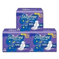 Deal: Stayfree Dry Max All Night Sanitary Pads – 42 Pads (Pack of 3 × 14) | Ultra‑Absorbent Overnight Protection | Extra Long | Comfortable Fit | Leak‑Lock Technology 