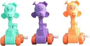 Negi Wind-Up Toy Set of 3 Animal Models, BIS Approved Safe Toys for Kids, Fun Moving Figures with Forward Motion