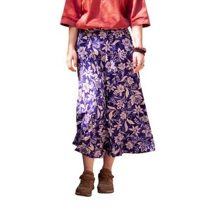 ,Women's Boho Skirt High Low Split Summer Beach Midi Wrap Skirts